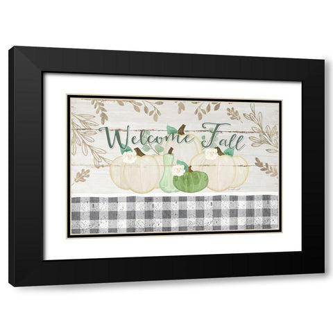 Welcome Fall Black Modern Wood Framed Art Print with Double Matting by Pugh, Jennifer