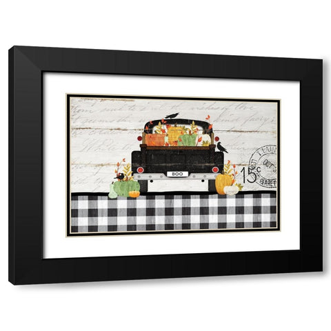 Halloween Truck II Black Modern Wood Framed Art Print with Double Matting by Pugh, Jennifer