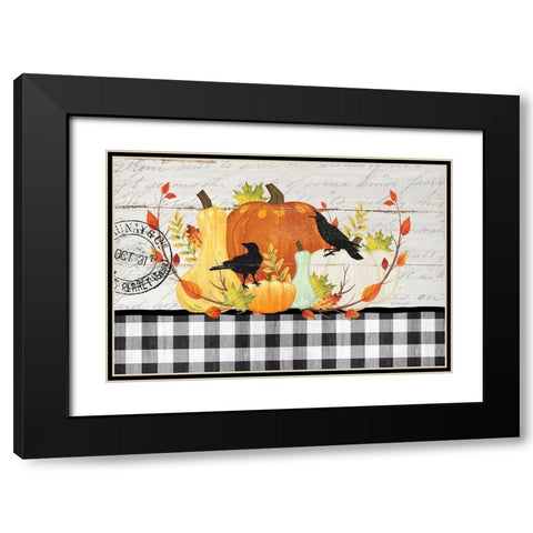 Pumpkins II Black Modern Wood Framed Art Print with Double Matting by Pugh, Jennifer