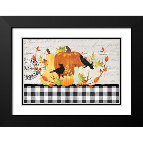 Pumpkins II Black Modern Wood Framed Art Print with Double Matting by Pugh, Jennifer