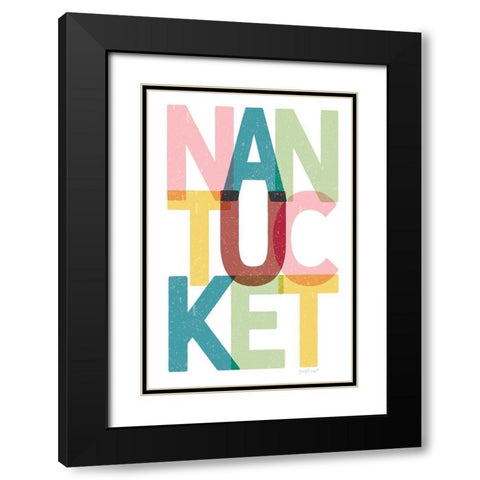 Nantucket Black Modern Wood Framed Art Print with Double Matting by Pugh, Jennifer