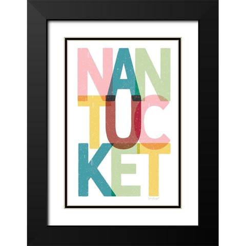 Nantucket Black Modern Wood Framed Art Print with Double Matting by Pugh, Jennifer