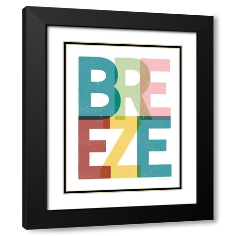 Breeze Black Modern Wood Framed Art Print with Double Matting by Pugh, Jennifer