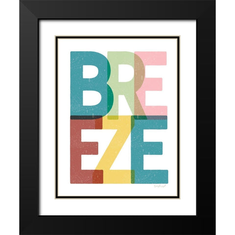 Breeze Black Modern Wood Framed Art Print with Double Matting by Pugh, Jennifer