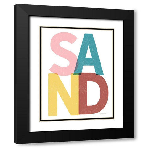 Sand Black Modern Wood Framed Art Print with Double Matting by Pugh, Jennifer