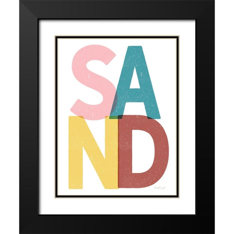 Sand Black Modern Wood Framed Art Print with Double Matting by Pugh, Jennifer