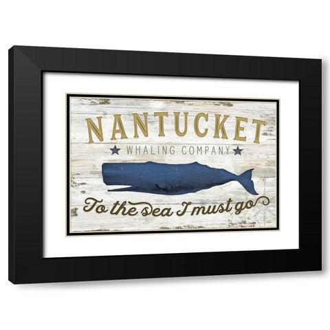 Nantucket Whaling Co. Black Modern Wood Framed Art Print with Double Matting by Pugh, Jennifer