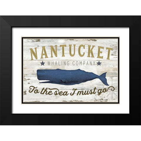 Nantucket Whaling Co. Black Modern Wood Framed Art Print with Double Matting by Pugh, Jennifer