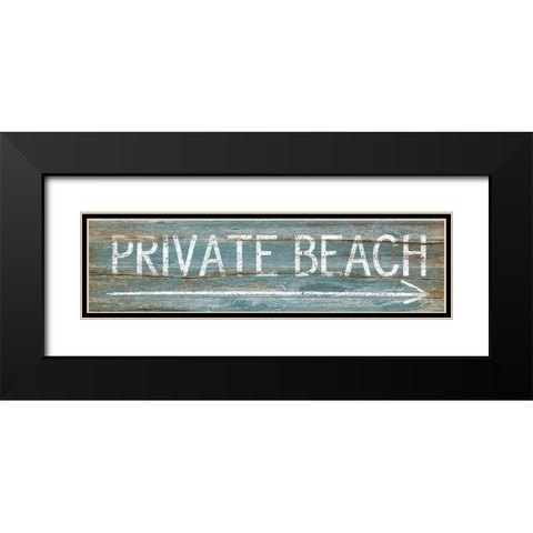 Private Beach Black Modern Wood Framed Art Print with Double Matting by Pugh, Jennifer