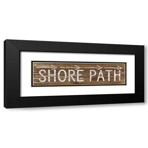Shore Path Black Modern Wood Framed Art Print with Double Matting by Pugh, Jennifer