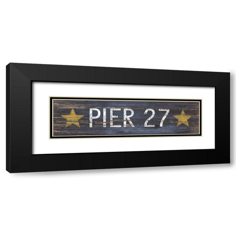 Pier 27 Black Modern Wood Framed Art Print with Double Matting by Pugh, Jennifer