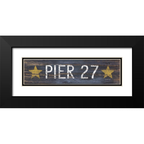 Pier 27 Black Modern Wood Framed Art Print with Double Matting by Pugh, Jennifer