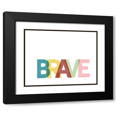 Brave Black Modern Wood Framed Art Print with Double Matting by Pugh, Jennifer