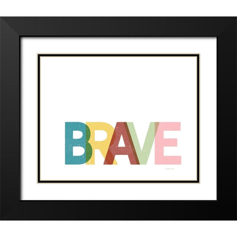 Brave Black Modern Wood Framed Art Print with Double Matting by Pugh, Jennifer