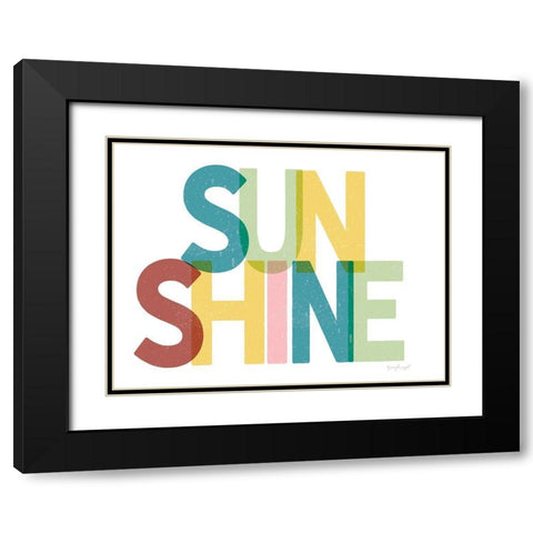 Sunshine Black Modern Wood Framed Art Print with Double Matting by Pugh, Jennifer