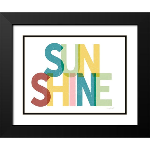 Sunshine Black Modern Wood Framed Art Print with Double Matting by Pugh, Jennifer