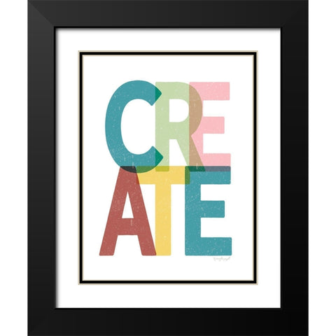 Create Black Modern Wood Framed Art Print with Double Matting by Pugh, Jennifer