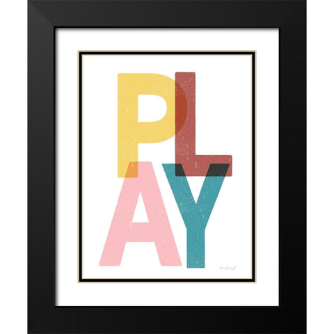 Play Black Modern Wood Framed Art Print with Double Matting by Pugh, Jennifer