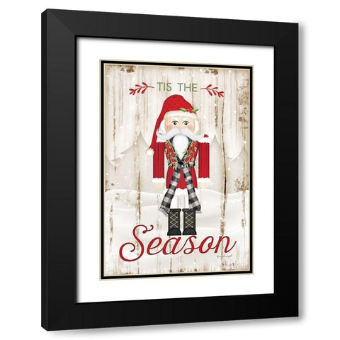 Tis the Season Black Modern Wood Framed Art Print with Double Matting by Pugh, Jennifer