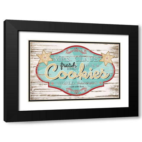 Mrs. Claus Cookies Black Modern Wood Framed Art Print with Double Matting by Pugh, Jennifer