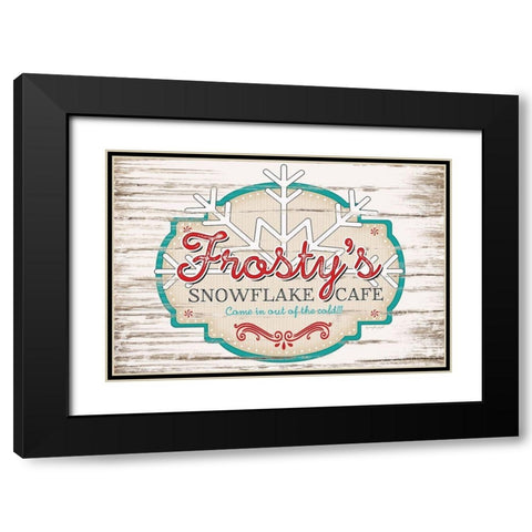 Frostys CafÃ© Black Modern Wood Framed Art Print with Double Matting by Pugh, Jennifer