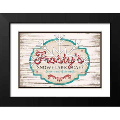 Frostys CafÃ© Black Modern Wood Framed Art Print with Double Matting by Pugh, Jennifer