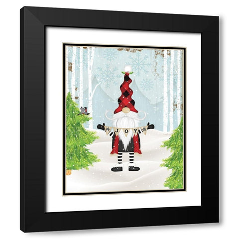 Gnome Black Modern Wood Framed Art Print with Double Matting by Pugh, Jennifer