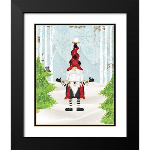 Gnome Black Modern Wood Framed Art Print with Double Matting by Pugh, Jennifer