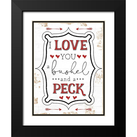 Bushel and a Peck Black Modern Wood Framed Art Print with Double Matting by Pugh, Jennifer