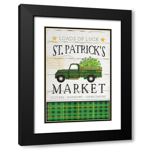 St. Patricks Market Black Modern Wood Framed Art Print with Double Matting by Pugh, Jennifer