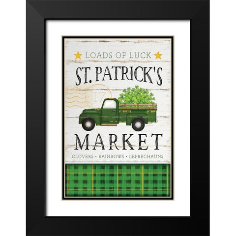 St. Patricks Market Black Modern Wood Framed Art Print with Double Matting by Pugh, Jennifer