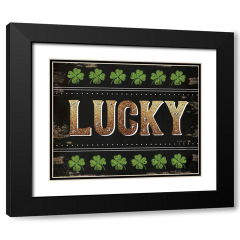 Lucky Black Modern Wood Framed Art Print with Double Matting by Pugh, Jennifer