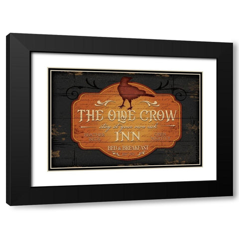 The Olde Crow Inn Black Modern Wood Framed Art Print with Double Matting by Pugh, Jennifer