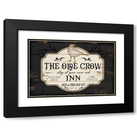 The Olde Crow Inn II Black Modern Wood Framed Art Print with Double Matting by Pugh, Jennifer