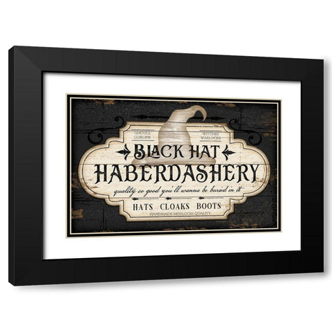 Haberdashery Black Modern Wood Framed Art Print with Double Matting by Pugh, Jennifer