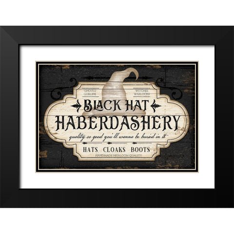 Haberdashery Black Modern Wood Framed Art Print with Double Matting by Pugh, Jennifer