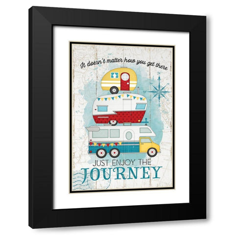 Enjoy the Journey Black Modern Wood Framed Art Print with Double Matting by Pugh, Jennifer