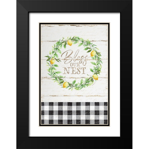 Bless Our Nest Black Modern Wood Framed Art Print with Double Matting by Pugh, Jennifer