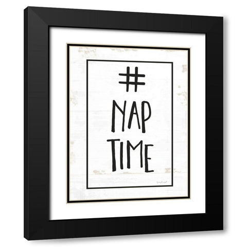 Nap Time Black Modern Wood Framed Art Print with Double Matting by Pugh, Jennifer