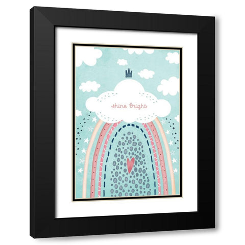 Shine Bright Black Modern Wood Framed Art Print with Double Matting by Pugh, Jennifer