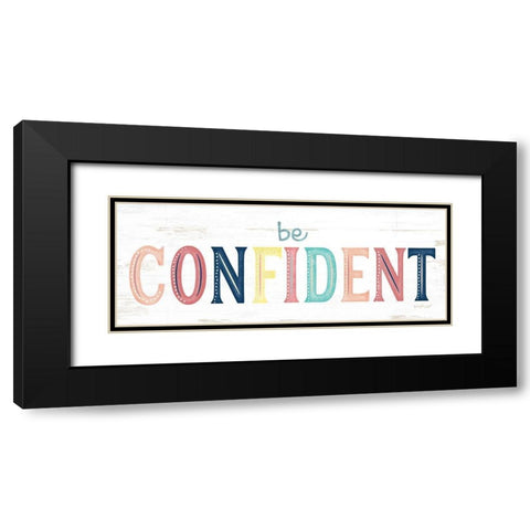 Confident Black Modern Wood Framed Art Print with Double Matting by Pugh, Jennifer