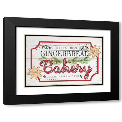 Gingerbread Bakery Black Modern Wood Framed Art Print with Double Matting by Pugh, Jennifer