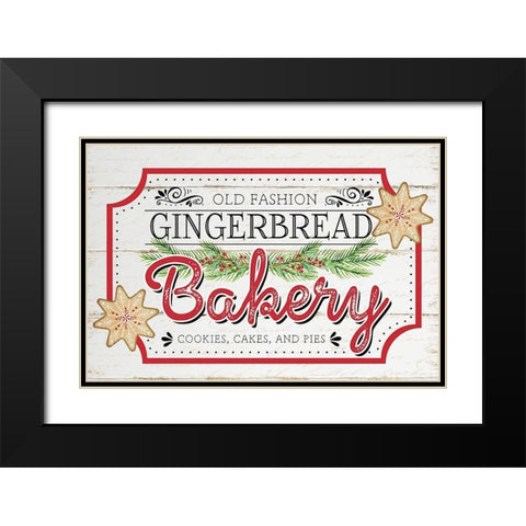 Gingerbread Bakery Black Modern Wood Framed Art Print with Double Matting by Pugh, Jennifer