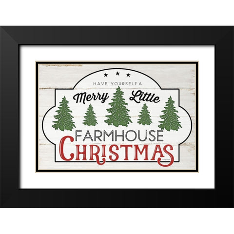 Merry Little Farmhouse II Black Modern Wood Framed Art Print with Double Matting by Pugh, Jennifer