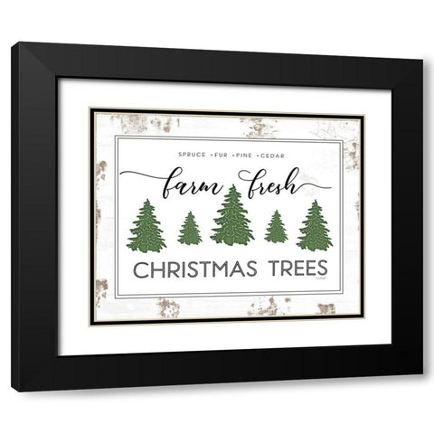 Farm Fresh Trees Black Modern Wood Framed Art Print with Double Matting by Pugh, Jennifer