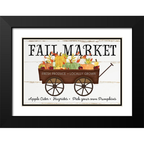 Fall Market Black Modern Wood Framed Art Print with Double Matting by Pugh, Jennifer