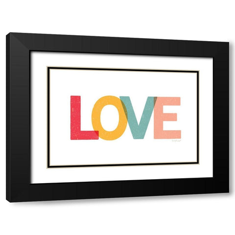 Love Black Modern Wood Framed Art Print with Double Matting by Pugh, Jennifer