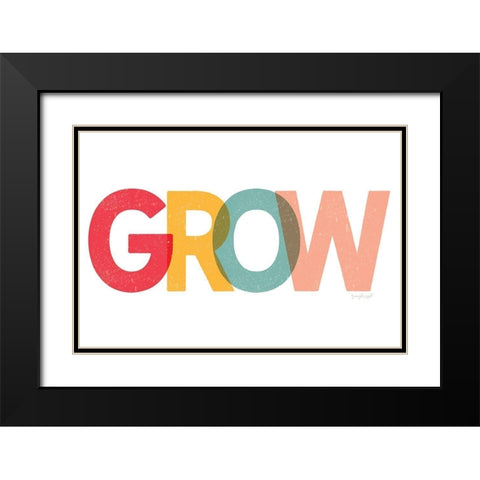 Grow Black Modern Wood Framed Art Print with Double Matting by Pugh, Jennifer