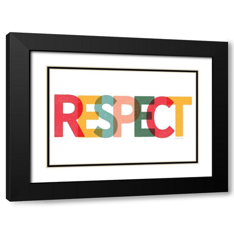 Respect Black Modern Wood Framed Art Print with Double Matting by Pugh, Jennifer