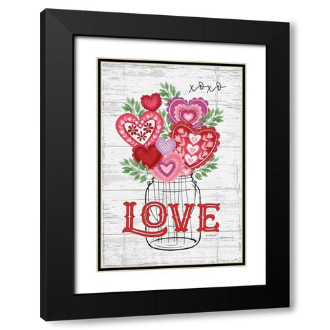 Love Black Modern Wood Framed Art Print with Double Matting by Pugh, Jennifer